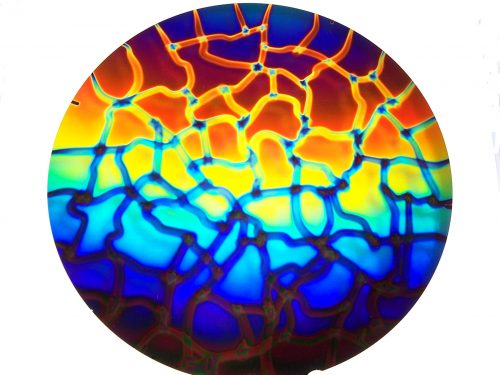 4x4 Inch Dichroic Twizzle Glass - 90 COE Clear Glass For Fusing Projects